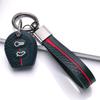 Housse de clé pour VW Polo Golf Passat Jetta Octavia Bora Sharan Leon avec porte-clés Protection anti-rayures Protection antichoc Texture douce pour la prise en main