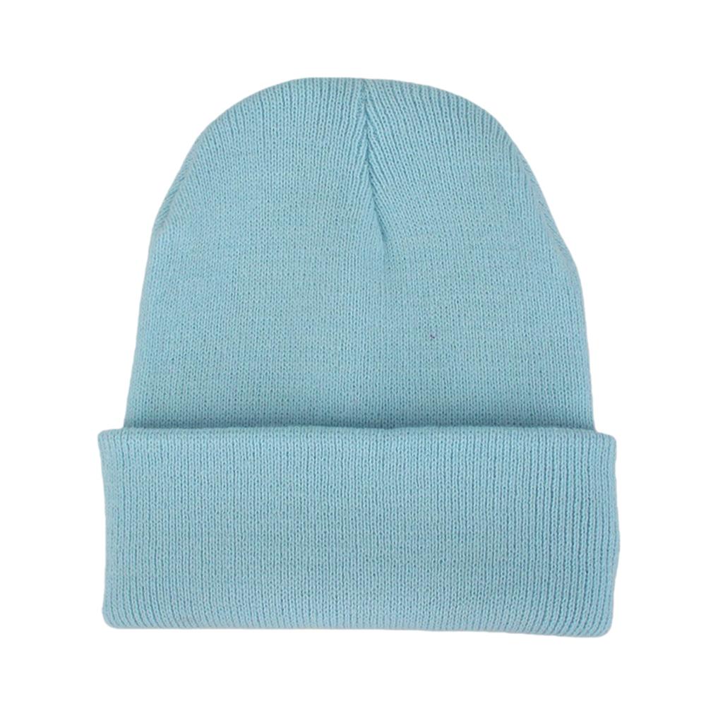 Warm Knitted Beanie For Women New Autumn Winter Skullies Fluorescent Ladies Cap