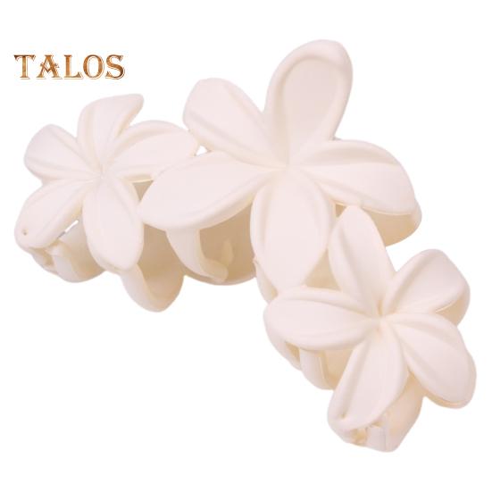 Women Plastic Hair Claw Flower Shape Candy Color Hair Clip Anti-slip Design Strong Grip Hair Claw Back Head Hair Clip Headwear