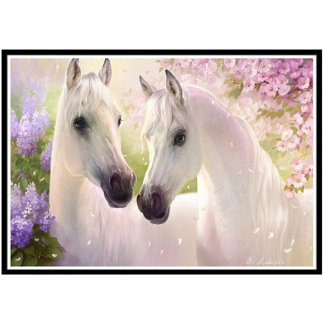 5D Diamond Painting Animal DIY Round Diamond Steed Embroidery Puzzle Mosaic Pattern Children