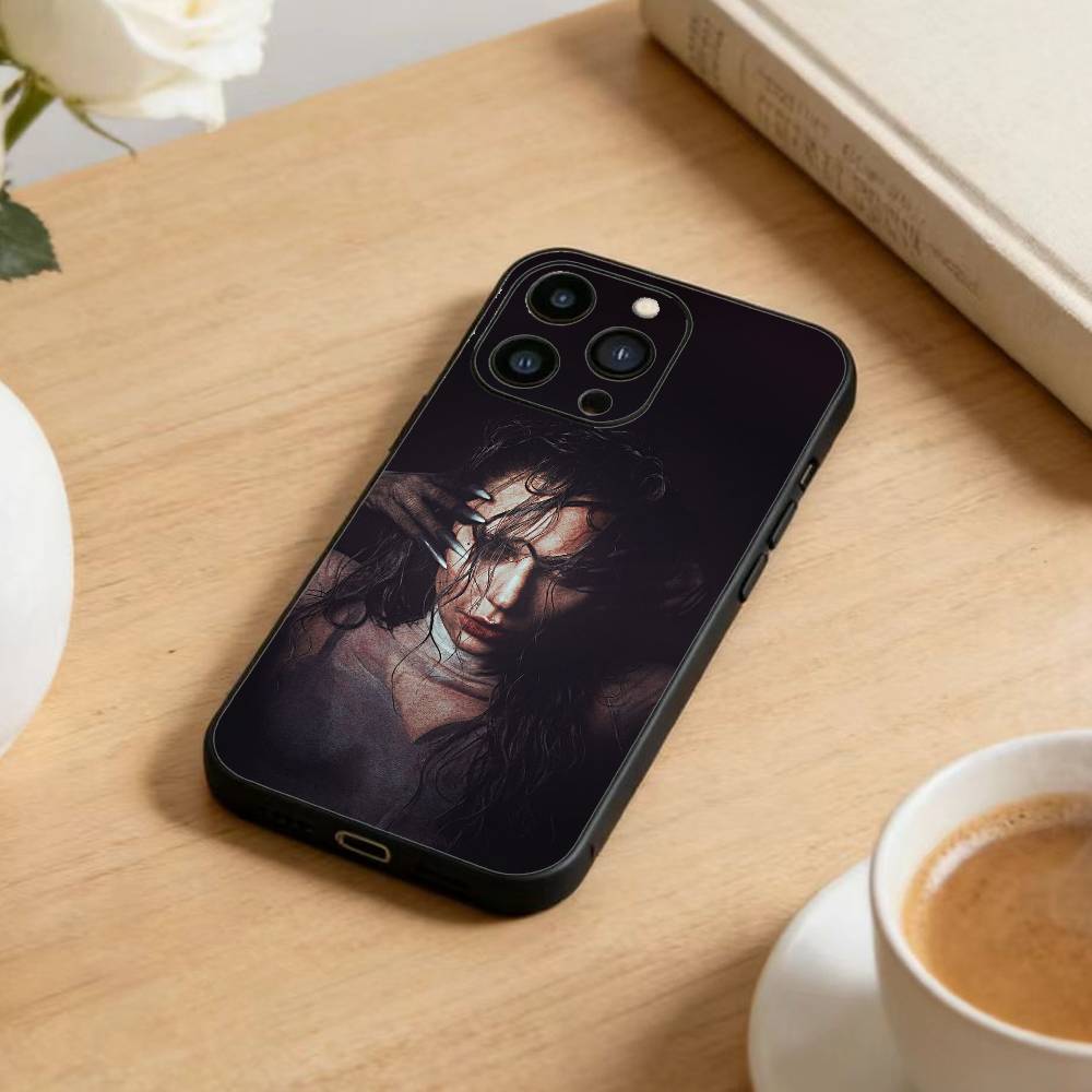 D-Lady Gaga  Phone Case For iPhone17,16,15,14,13,12 Plus,Max Soft Silicone Black Cover