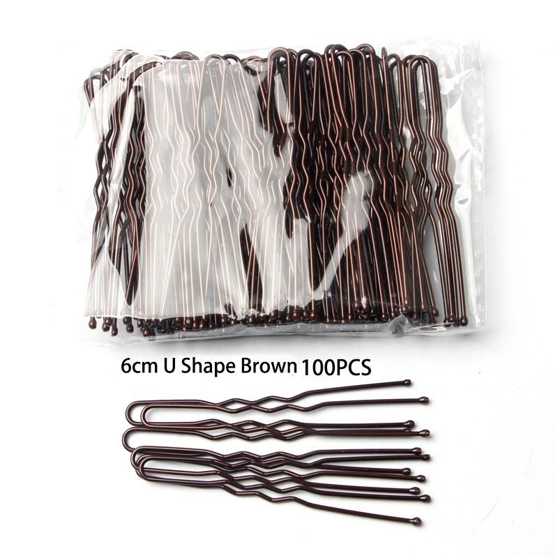 6cm U-förmige Legierung Haarnadeln Wellenförmige Haarspangen Einfache Metall Haarklammern Barrettes Brautfrisur Designwerkzeuge Haarnadeln