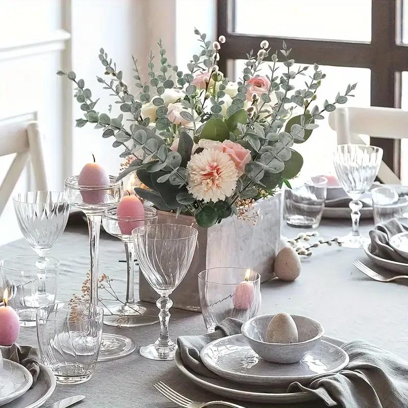 Eucalyptus Leaves Realistic Fake Plants Home Decor Greenery Branches DIY Artificial Plants For Wedding Bouquets Eucalyptus Stems