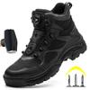 New High Quality Rotary Buckle Men Women Work Safety Boots Anti-smash Work Sneakers Safety Shoes Men Indestructible Work Boots