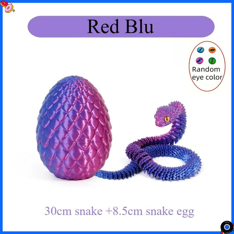 3D Printed Snake with Egg Joint Mobility Simulate Snake Ornament Desktop Home Animal Decoration Kids Desktop accessories