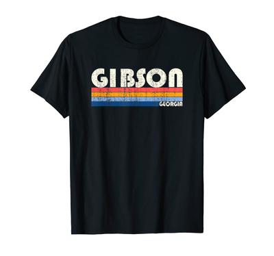 Retro Vintage Style Gibson Georgia 70's 80's T-Shirt