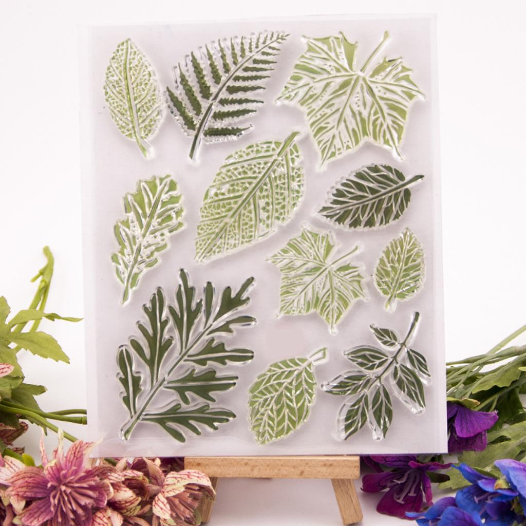 Leaf Silicone Clear Seal Stamp DIY Scrapbooking Embossing Photo Album Decorative
