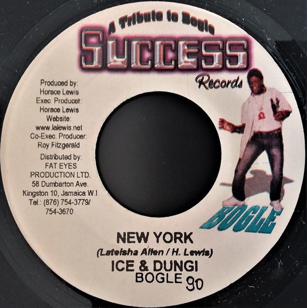 

7-дюймовая пластинка ICE & DUNGI, BOGLE - Нью-Йорк НИКТО Success Records 2005 Ямайка Регги, Ска и Даб Б/У