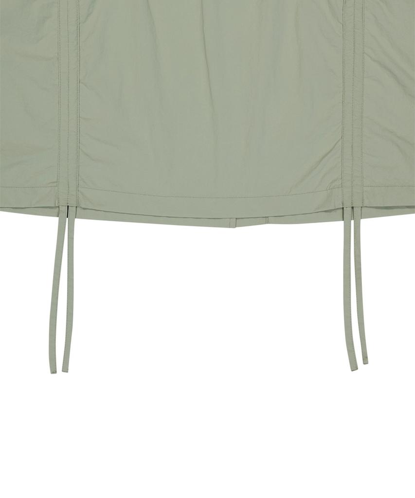 OFFGRID Nylon Shirred Panel Skirt - Light Khaki