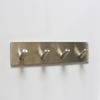 Wall Mounted Heavy Duty Coat Rack with 4 Stainless Steel Hooks Plant Pattern for Bathroom and Kitchen