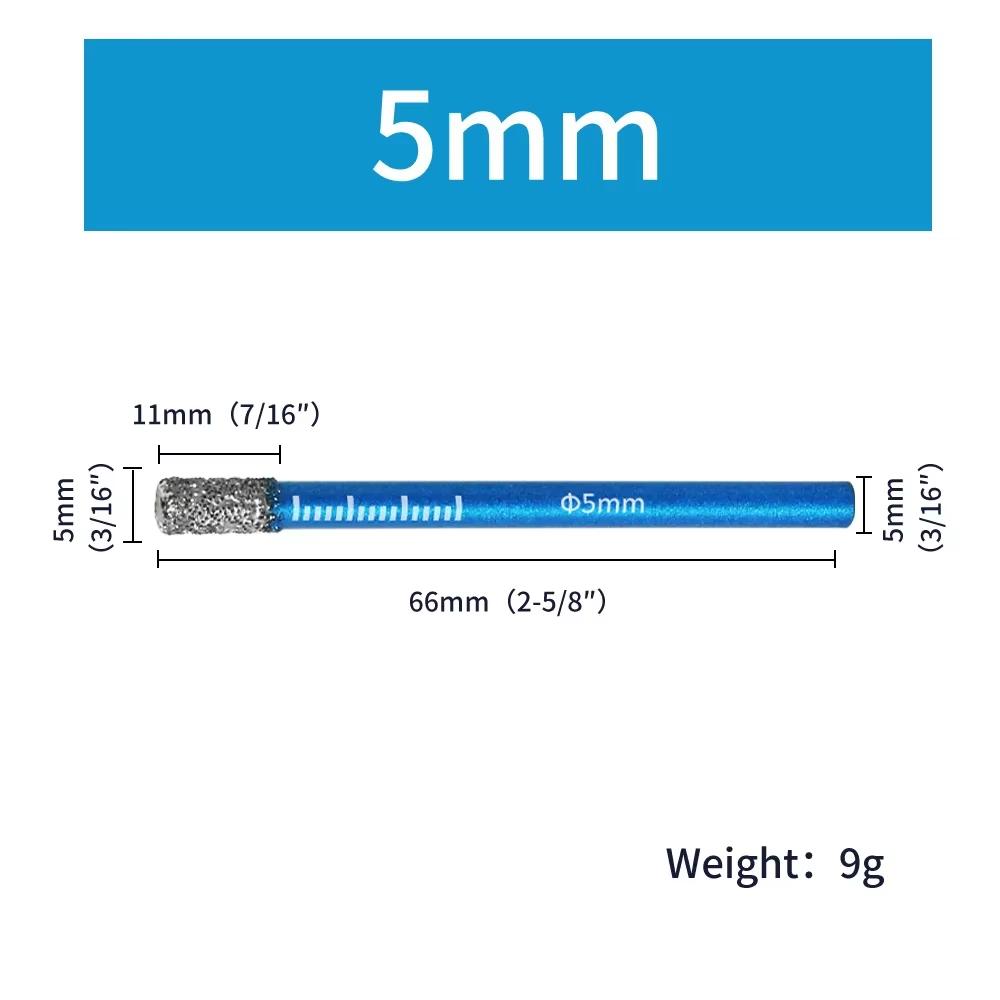 

Алмазная паяная сухая сверла, фарфоровая чашка, керамическая, мраморная, гранитная, плитка, открывалка для отверстий, кольцевая пила, 1 шт., 5-16 мм, круглый хвостовик