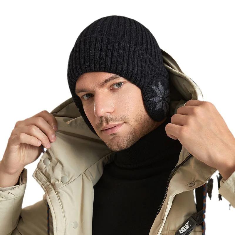 Winter Outdoor Thickened Velvet Knitted Woolen Hats, Keeping Warm During Winter, Ear Protection Woolen Hats, For Men And Women