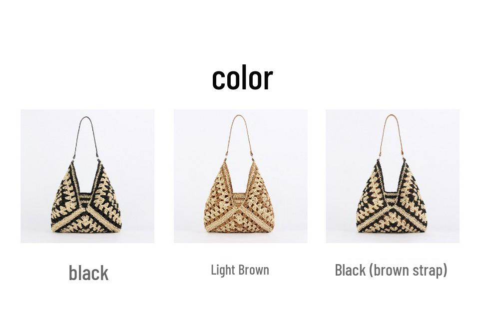 Trendy Retro Ethnic Large Capacity Woven Shoulder Bag - Versatile Fashion Paper Rope Design