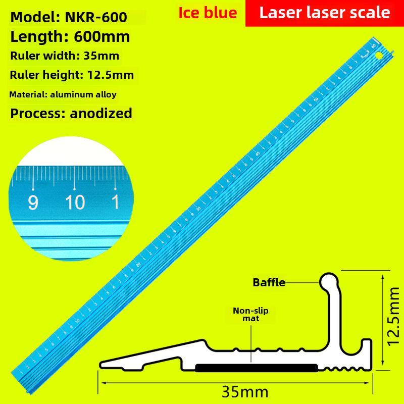 Multifunctional Aluminum Alloy Ruler: Stainless Steel, Cutting, and Protective Features