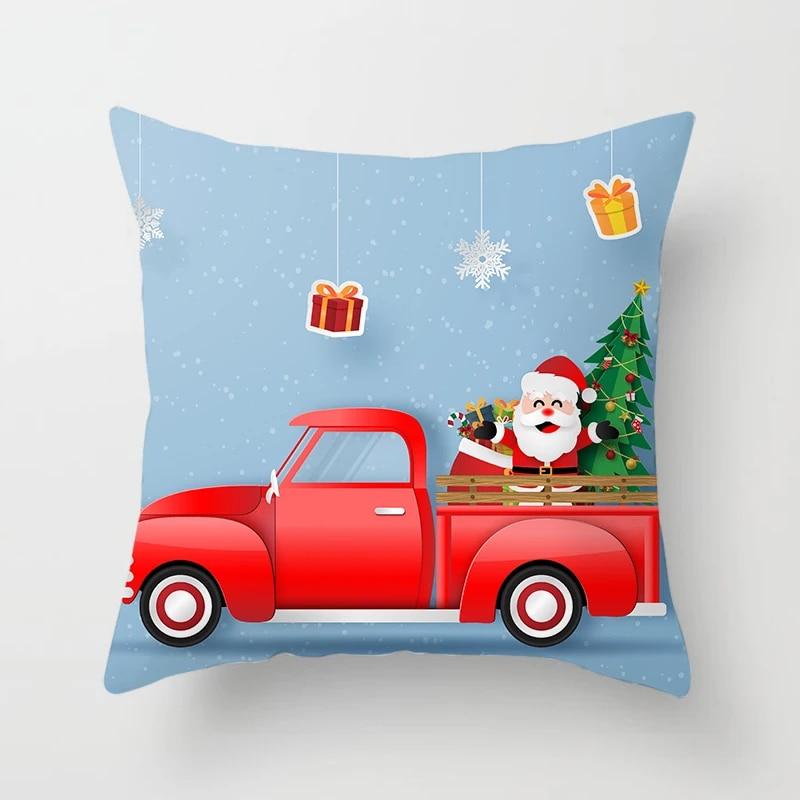 

Рождественский комплект подушек с рисунком, Рождественский подарок для дивана, украшение для дома, наволочка, Рождественский подарок, наволочка 40x40cm