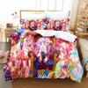 New 3D Printing Kawaii Girls Bedding No Game No Life Bedding Set Cartoon Anime three-piece Set Adult Kid Bedroom Duvet cover Set