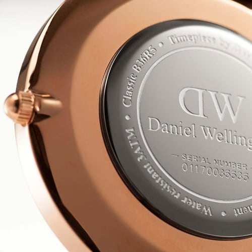 Daniel Wellington Classic Cambridge Watch DW00100006 Rose Gold with Leather Strap, 40mm