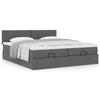 Maison Exclusive - Cadre de lit ottoman avec matelas gris foncé 200x200cm tissu