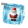 Anxiety Relief Ice Cube Toy Christmas Squeeze Toy, Stress Sensory for Halloween, Soft Clear Pinch