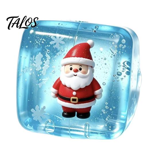 Anxiety Relief Ice Cube Toy Christmas Squeeze Toy, Stress Sensory for Halloween, Soft Clear Pinch