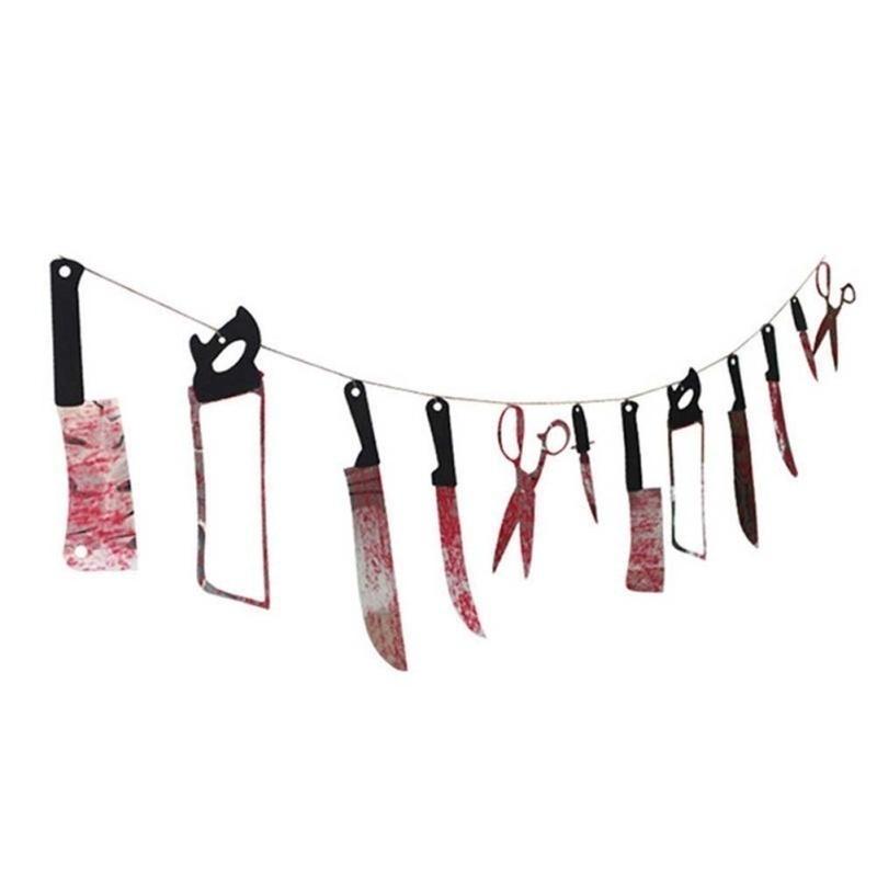 Spooky Halloween Party Haunted House Hanging Garland Pennant Banner Decoration K