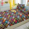 3-piece Simple Modern Bohemia Pattern Matte Three Piece Fitted Sheet Set Bedroom Printed Bed Cover Set