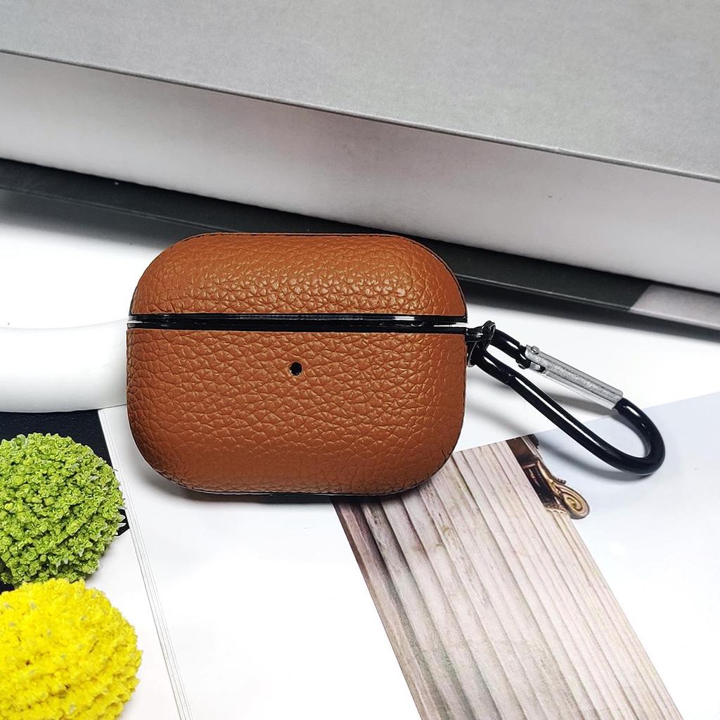 Lychee Pattern Protective Case for Apple AirPods Bluetooth Headset