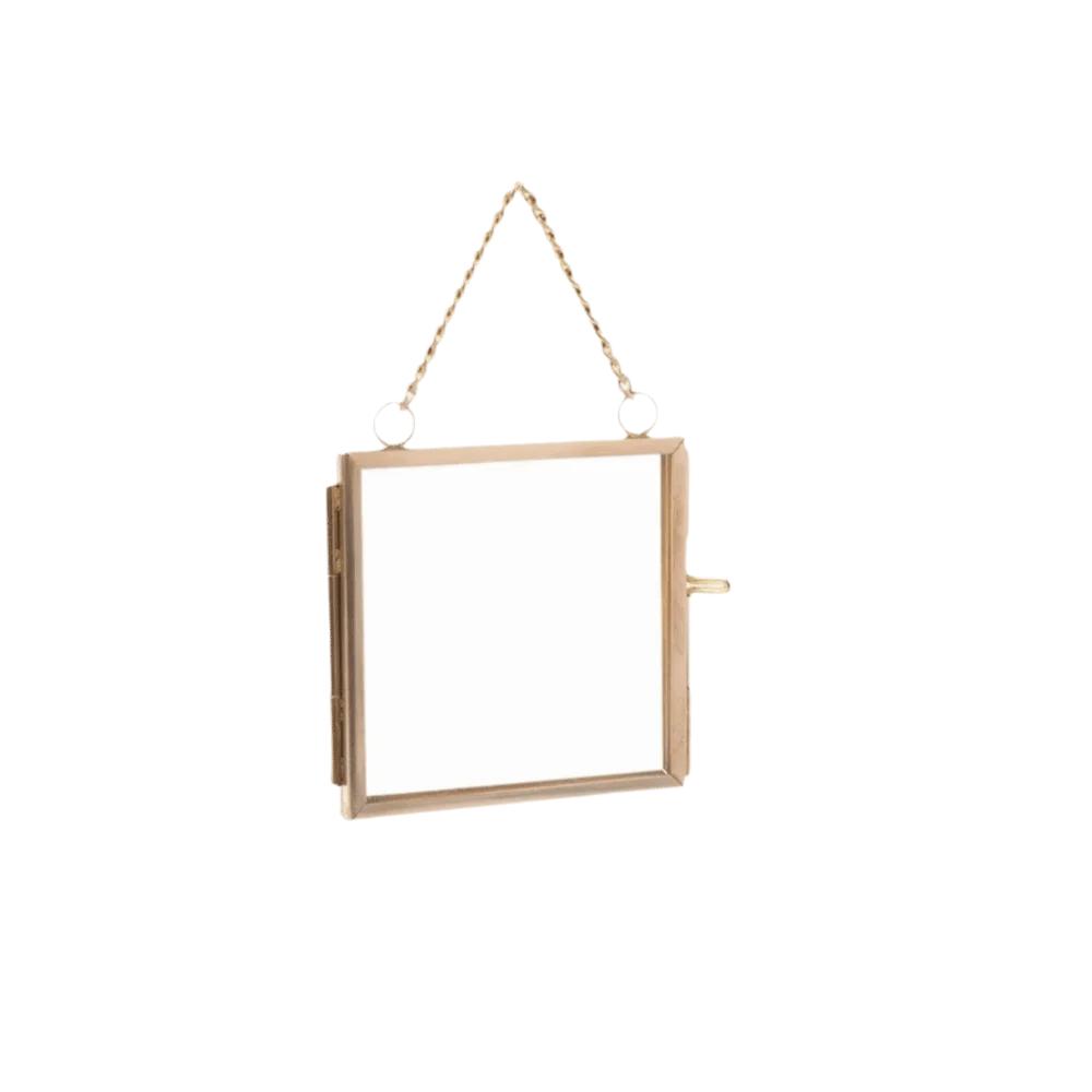 DIY Metal Small Photo Frame Glass with Transparent Glass Flower Plant Specimen Frame Hanging Picture Holder Home Office Decor