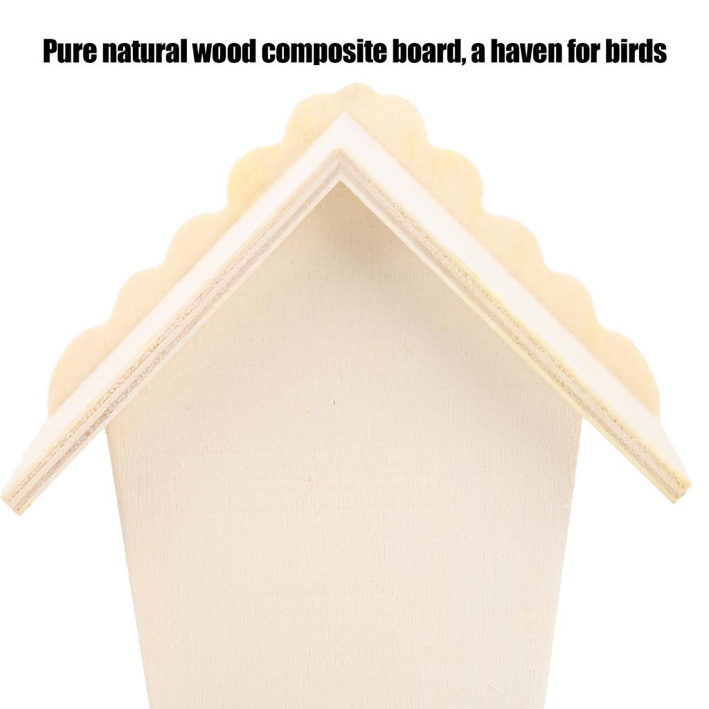 DIY Wooden Birdhouse Handmade Wooden Birdhouse Pure Natural Composite DIY for Home for Indoor Decoration for Outdoor Gardening