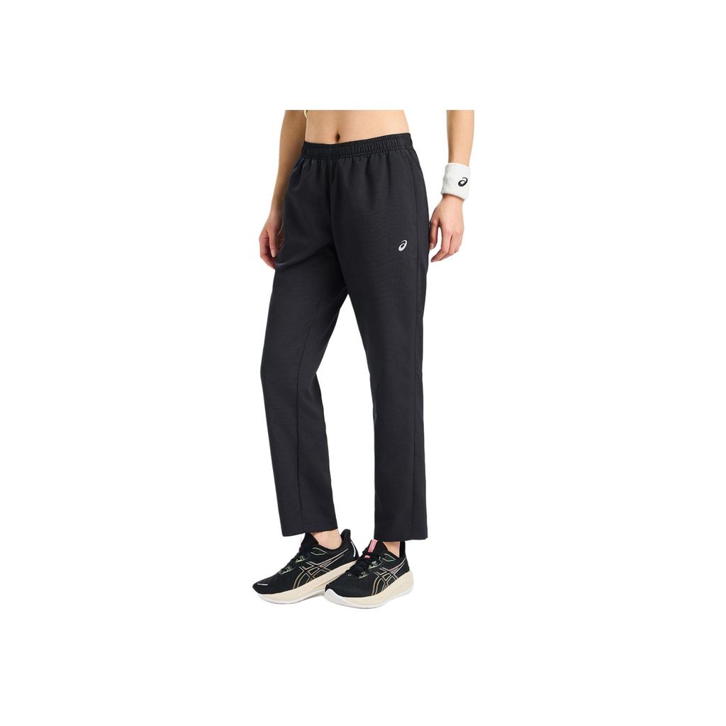 Asics Solid Color Brand Logo Mid-Rise Comfortable Casual Sports Pants Women Pants Black 2012D019-001