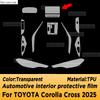 For TOYOTA Corolla Cross 2026 Panel Dashboard Navigation Automotive Interior Protective Film TPU Anti-Scratch Accessories