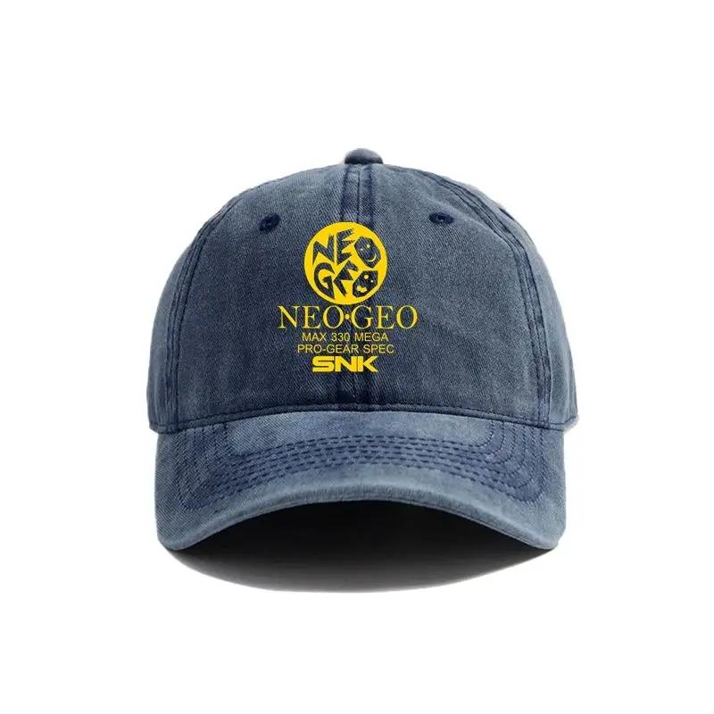 2025 Neo Geo Pro Gear Spec Logo Baseball Cap Distressed Hats Cap Men Retro Outdoor Summer Adjustable Dad Hat  Casual  Versatile