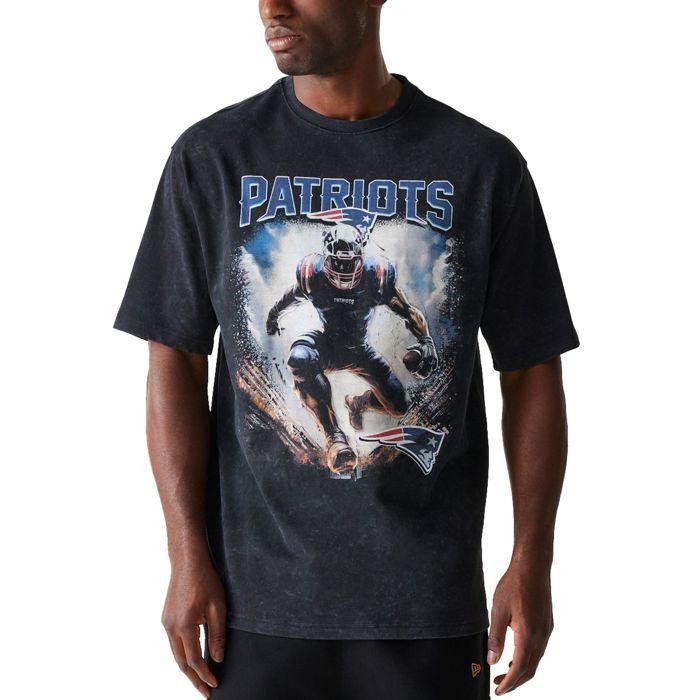 Chemise Oversized - NEW ERA - New England Patriots - 100% Coton - Manches Courtes - Noir/Bleu