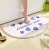 Ins Simple Bath Mats Small Fresh Flowers Floor Rug Home Entrance Carpet Bedroom Toilet Bathroom Door Absorbent Non-Slip Foot Pad