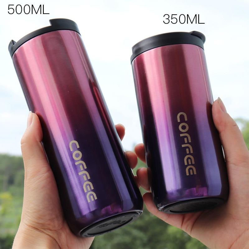 350ml/500ml Dvojitý nerezový hrnek 304 na kávu Nepropustný termohrnek cestovní termohrnek Termohrnek Láhev na vodu na dárky