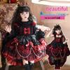 Girls' Vampire Princess Cosplay Dress - Halloween & Birthday Puffy Lolita Gown