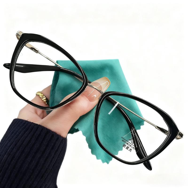 Ultra-Light Fashion Oversized Cat-Eye Presbyopia Glasses Women's INS Style Trendy HD Blue Light Blocking Reading Glasses
