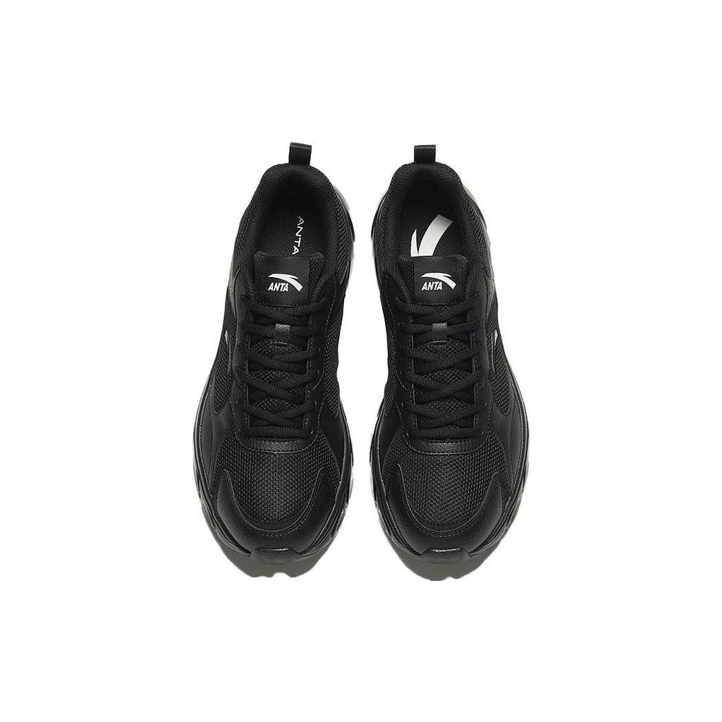 Anta Slip Resistant Abrasion Resistant Low top Running Shoes Men's Black 912345580-2