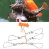 Edelstahl Hochleistungs-Fischfang-Stringer mit 5 Verschlusskarabinern Nylonschnüre Schwimmer