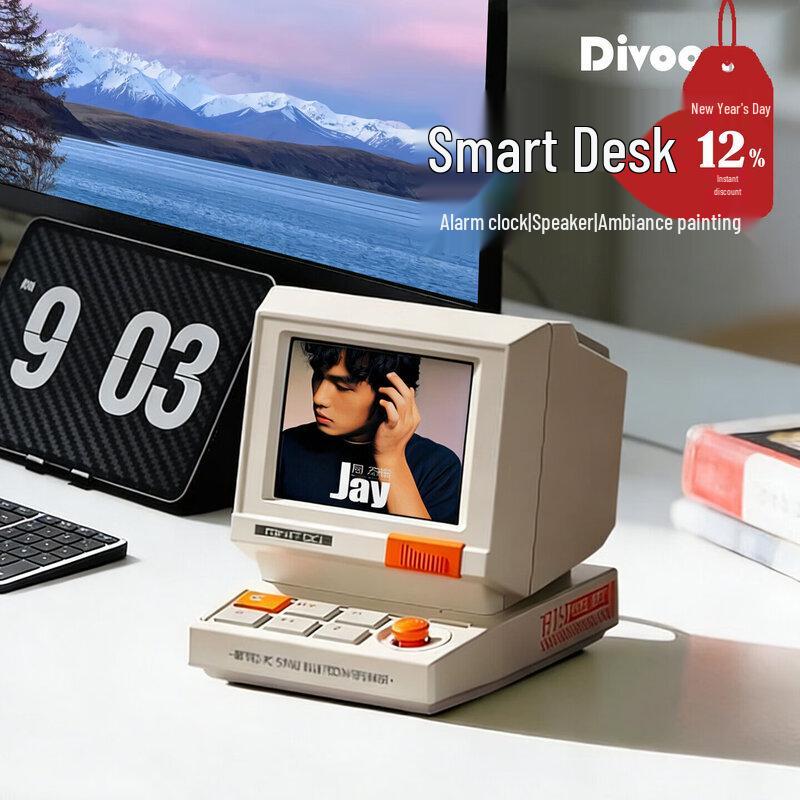 Divoom Minitoo Retro Pixel Art Bluetooth Lautsprecher CN Stecker (Adapter enthalten)