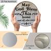 2D Flat 1pc Elegant Blessing Aluminum Hanging Decoration Plaque, 'May God Bless This Home and All Who Enter' Lettering Sign, Living Room Decor and