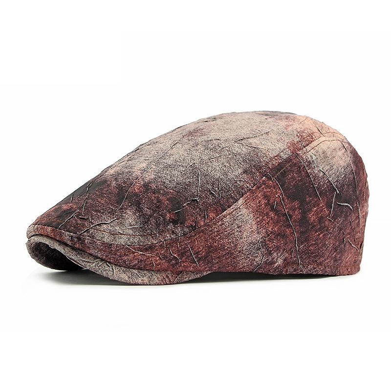 Spring Summer Tie-Dyed Starry Sky Color Cap Women British Retro Forward Cap Men Peaked Cap