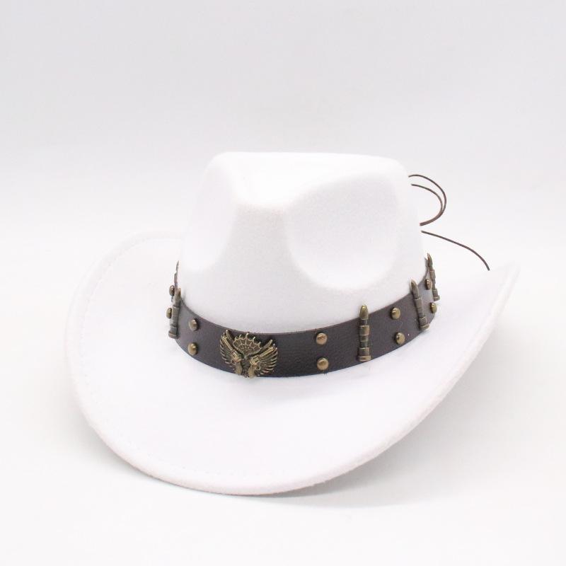 Western Cowboy Hat Woolen Top Hat Big Eave Hat Minority Style Jazz Hat