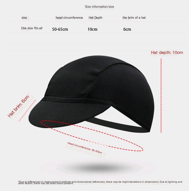 Bicycle Cycling Hat Outdoor Sports Running Fitness Cloth Hat Summer Helmet-lined Cap
