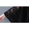 DIMANAF New 2026 Summer Women Plus Size Vintage Elegant Lady Long Dress Black Floral Jacquard Lace Loose Oversize Maxi Clothing
