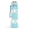 1PC White Hollow Sunflower Silhouette Print 750ml Color Plastic Sports Water Bottle Leakproof Flip Straw Lid Suitable for Sports Office Home Use