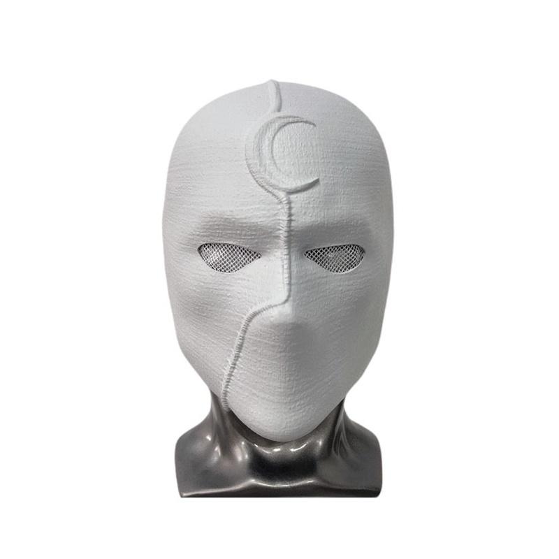 

Knight Cosplay Moon Mask Marvel Hero Anime Costume Face Shield Halloween Gifts White