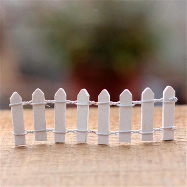 Moss Micro Landscape Mini Wooden Picket Fence for Succulent Decoration