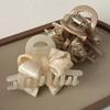 Hair Clip Retro Bow Acetate Hair Claw Jelly Shark Clip Sweet Solid Color Shark Clip  Girls