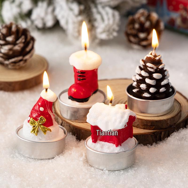 Christmas Eve Snowman Candle Decoration for Window Display